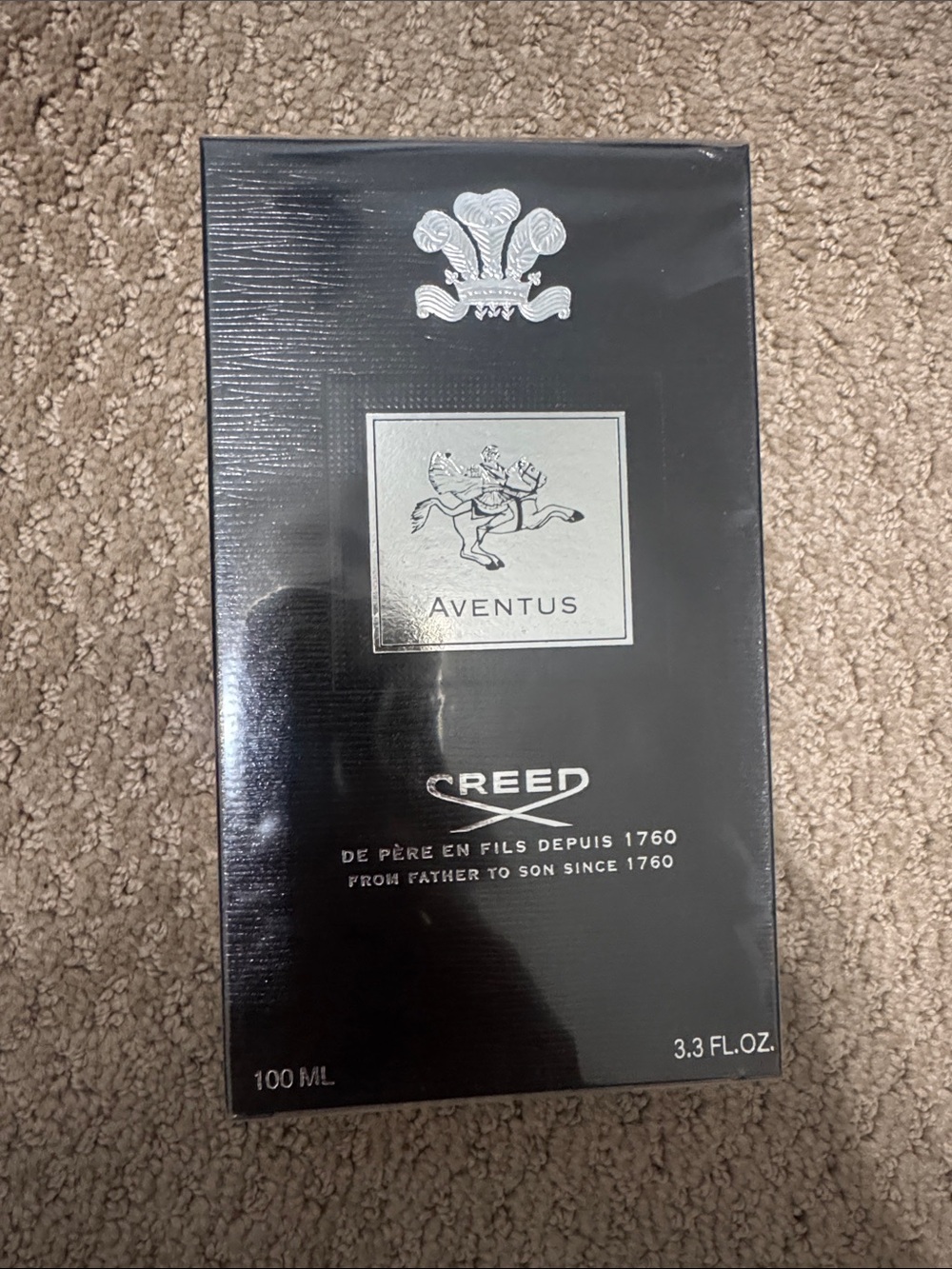 Creed Aventus Black and Silver Fragrance Box
